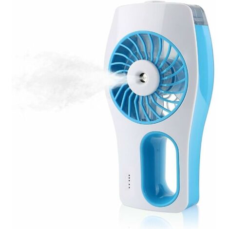 Ventilateur portable, brumisateur, ventilateur brumisateur USB, 3 vitesses, mini ventilateur de bureau portable, batterie 2200 mAh, humidificateur personnel, ventilateur silencieux (1/5)