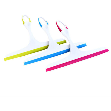 3 raclettes de douche, raclettes de salle de bain et de douche, raclette en plastique pour miroir de douche, raclette en verre, raclette pour miroir, salle de bain, fenêtre, sol, verre - Bleu, Vert, R