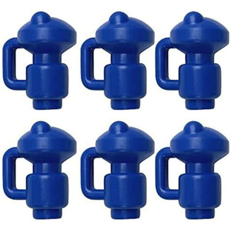 Embouts de protection pour trampolines, lot de 6, embouts pour poteaux de filet de trampoline, Ø 3,2 mm, embouts extra stables et résistants aux intempéries, embouts de saut, embouts pour poteaux, emb (1/5)