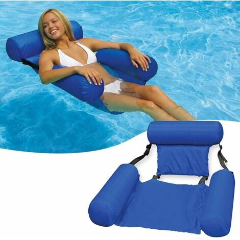 Hamac flottant, hamac aquatique, matelas de piscine, canapé flottant et coussin d'appui pour l'eau, hamac flottant multifonctionnel, matelas gonflable ultraléger et pliable pour adultes et enfants, id