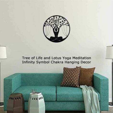 Mandala VOYAGE 71cm - Suspension Murale En Coton Fait Main - Décoration Feng Shui, Méditation