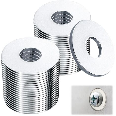 100 Pièces Rondelles Metal M6 x 18mm, Rondelle Plate Rondelles Plates en Acier Rondelles Inox Rondelles en Acier Inox Rondelle Plate M6 pour Boulons, écrous et Tiges Filetées