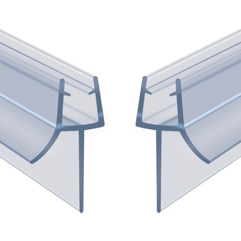Joint de Douche pour Paroi en Verre, 40CM 2PCS Barrière de Douche, Joint Porte Douche pour Vitre 4-6mm, Joint d'Étanchéité Cabine Douche Barrière Pliable, PVC Extra-épais (Transparent)