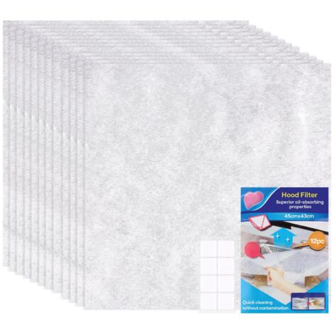 Filtre de Hotte Découpable Anti-Graisse, 12 Filtres Plats pour Hotte Aspirante, pour Hotte Aspirante, Universel, 45 43cm (1/5)