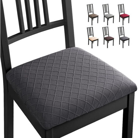 Lot de 4 housses de tabouret – Gris clair – Style simple (1/5)