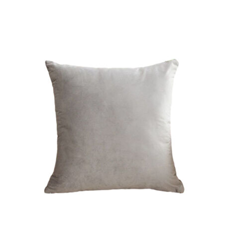Lot de 2 housses de coussin en velours – Gris – Dimensions 45 × 45 cm