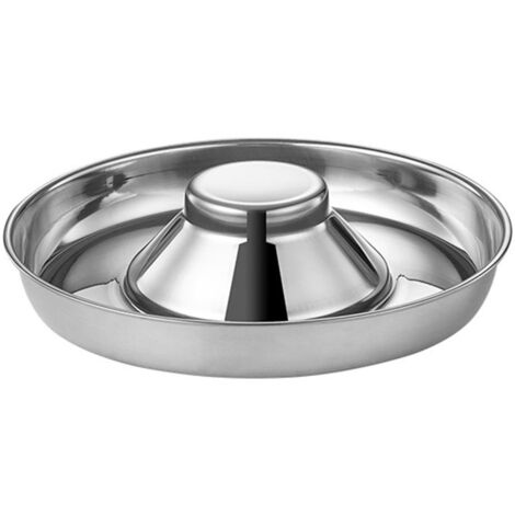 Gamelle anti-glouton pour chat en acier inoxydable – Diamètre 22 cm