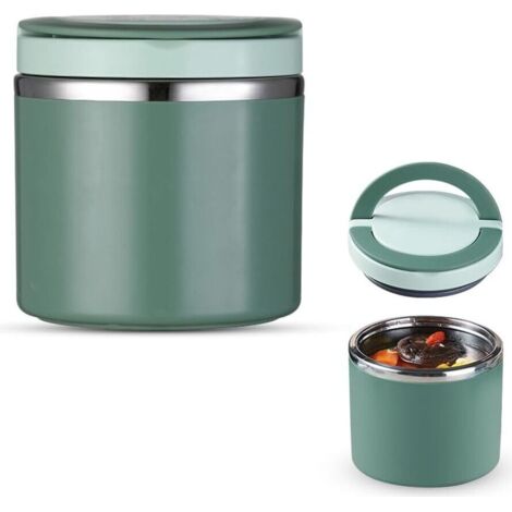 Récipient alimentaire isotherme, récipient chauffant en acier inoxydable de 1000 ml pour enfants, récipient alimentaire thermos avec poignée, récipient thermique avec poignée, boîte à lunch isotherme (1/5)