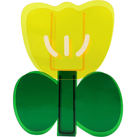 Vase décoratif en acrylique – Tulipe avec feuilles vertes – Style nordique minimaliste pour décoration intérieure
