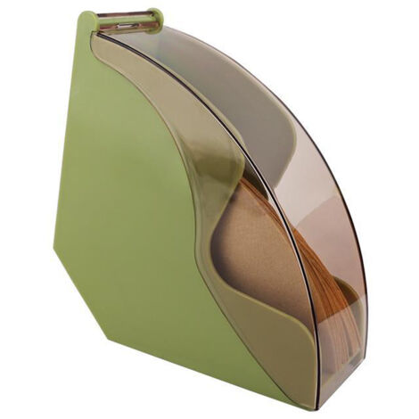 Boîte de rangement pour filtres à café en acrylique – Forme éventail V60 – Avec couvercle anti-poussière – Verte