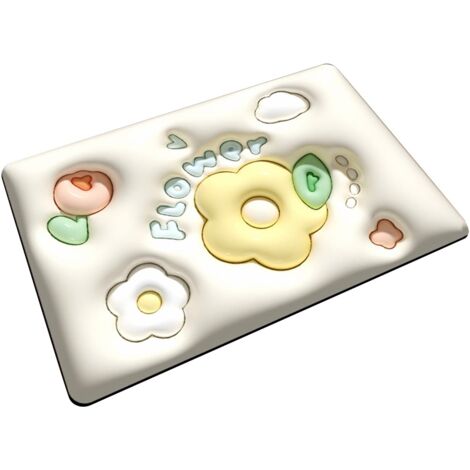 Tapis de bain en diatomite antidérapant – Effet 3D fleurs – 40 × 60 cm – Modèle LTH-005