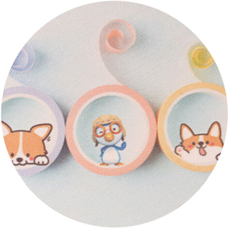 Dessous de verre rond en diatomite – Motif pingouin volant – Absorbant et isolant