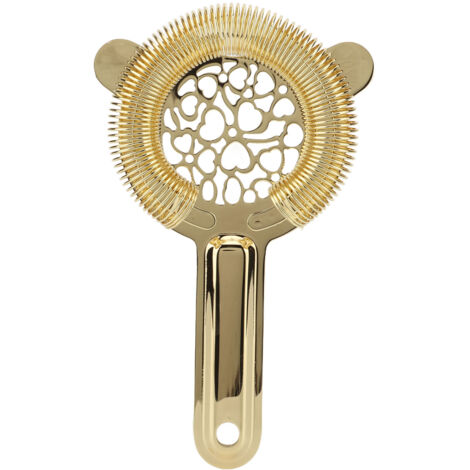 Passoire à cocktail en acier inoxydable – Strainer européen – Couleur or pour bar et cocktails
