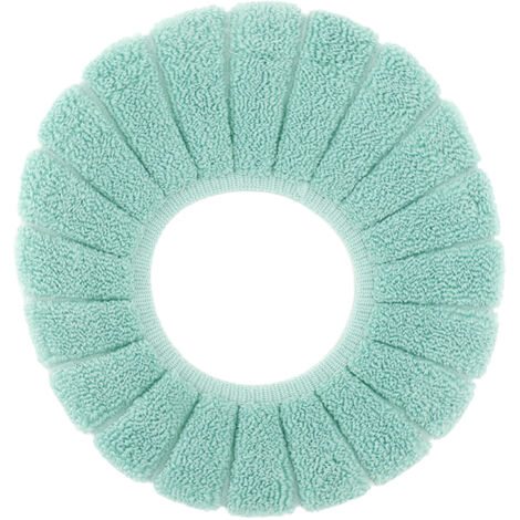 Housse de siège de toilette lavable – Verte – Coussin de WC chaud et confortable, usage universel