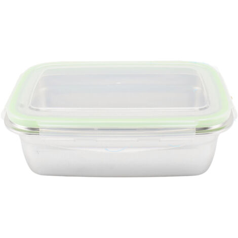 Boîte de conservation carrée en acier inoxydable 304 – 350 ml – Boîte alimentaire étanche anti-fuite (1/5)