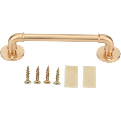 Poignée de porte rétro en alliage de zinc – Base ronde – Couleur dorée ...