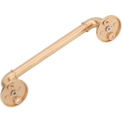 Poignée de porte rétro en alliage de zinc – Base ronde – Couleur dorée ...