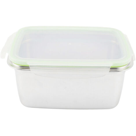 Boîte de conservation carrée en acier inoxydable 304 – 2800 ml – Boîte alimentaire étanche anti-fuite (1/5)