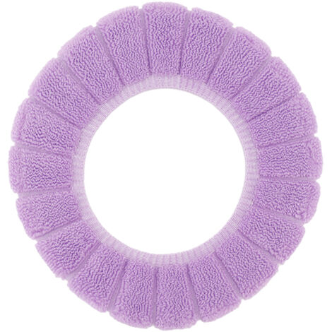 Housse de siège de toilette lavable – Violette – Coussin de WC chaud et confortable, usage universel