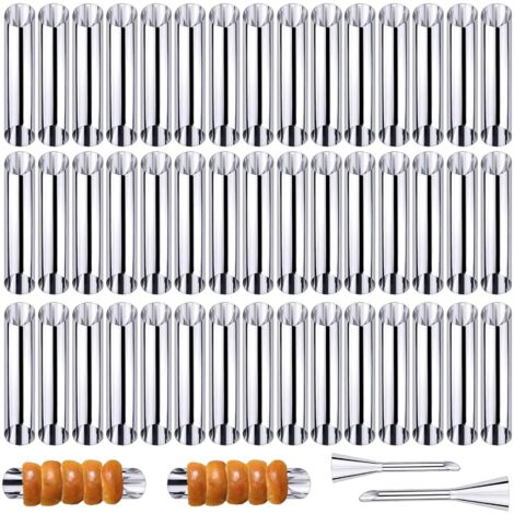 15 Pièces Tube Inox Pour Cannoli Moules Crème Pâtissière 12x2cm Avec Brosse Et Sacs à Douille