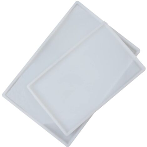 2 PCS Moules en Résine Rectangle Moule pour Resine Epoxy Grand Rectangle Moulle Silicone Resine Epoxy pour Cadeau de Bricolage, Décoration Intérieure