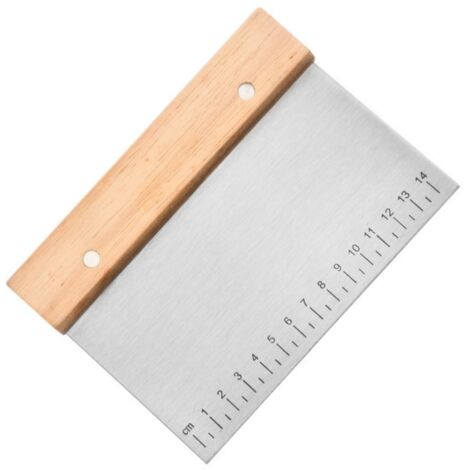 Lot de 2 racloirs à pâte en acier inoxydable avec graduation, coupe-pâte rectangulaire pour boulangerie (1/4)