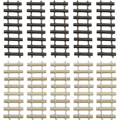 Mini Clôture de Jardin en Bois – Lot de 10 Pièces – Clôture Miniature Flexible – Décoration DIY pour Mini Jardin, Maison de Poupée et Paysage Miniature