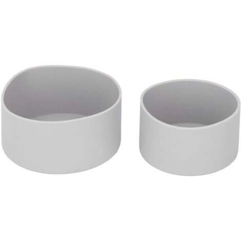 Lot de 2 manchons de protection en silicone gris pour le fond de bouteille isotherme.