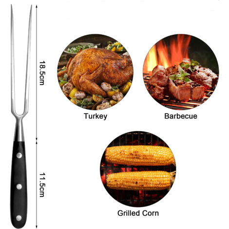 Acier Inox Fourchette à Viande Acier Inoxydable 26,9 Cm - Kilajojo Ustensile Barbecue