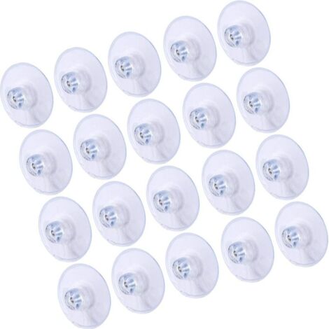 Favson 20 Paquets de 45mm grande Ventouse en Plastique PVC Ventouses sans Crochet, clairement (1/5)