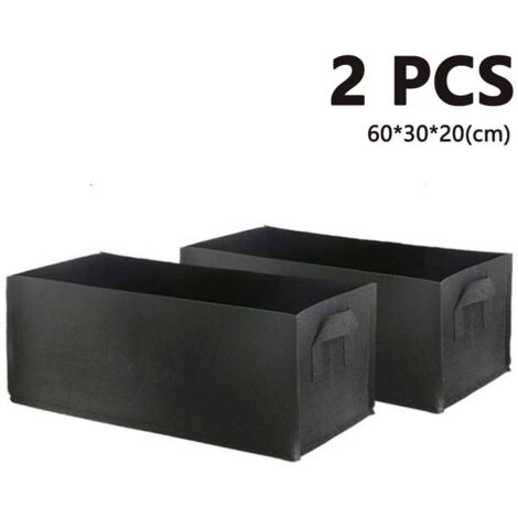 KriuewT lot de 2 Pflanztaschen Pflanzsack en non-Tissé avec Poignées Sac Croissant pour les Pommes de terre, les Tomates et les Fraises