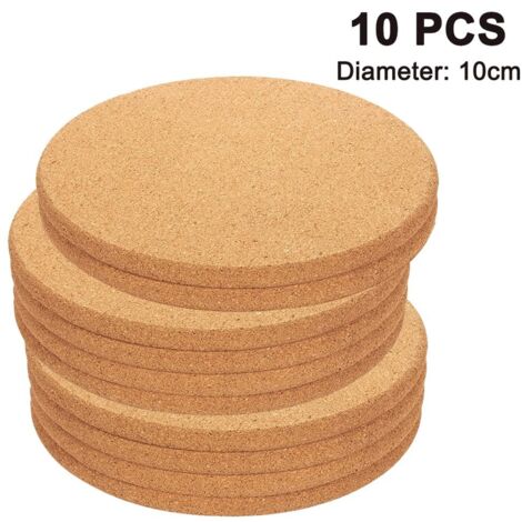 Tour de Liège-Verres et Verres (lot de 10) 10 cm Dm 5 mm d'Épaisseur - Simple, Réutilisable et Absorbants Verre Dessous de verre-Set est idéal pour la Maison, Bureau, Bar & Restaurant Dessous-de-pl