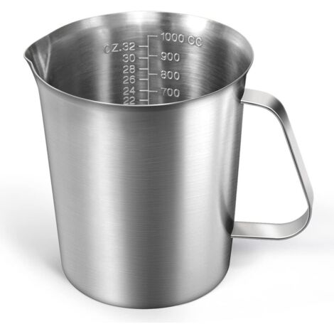Petite tasse à mesurer en acier Inoxydable,Cuisine,1000 ml