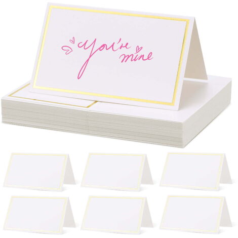 40 Vide à la Feuille d'Or de la Frontière des Cartes de Place pour les Mariages et Événements,des Accessoires pour faire la fête