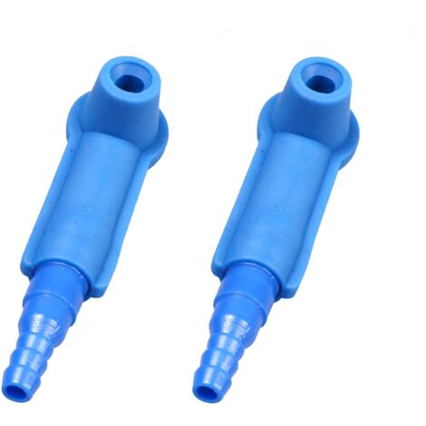 Lot de 2 adaptateurs de purge de liquide de frein, connecteur de liquide de frein, tuyau avec adaptateur de purge, bouchon de liquide de frein, vidange d'huile ABS, bleu, pour voitures,