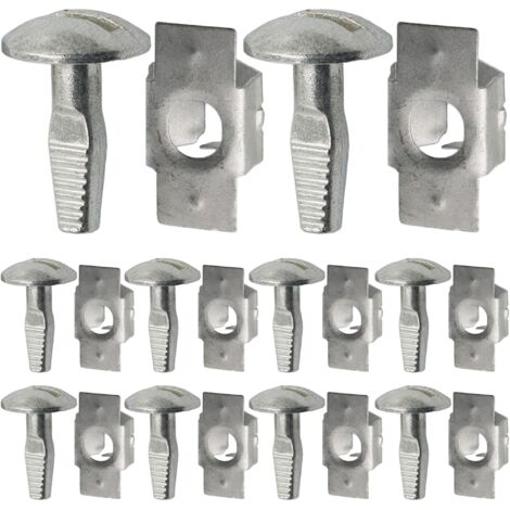 10 Paires Cache Sous Moteur, Clips de fixation en alliage d'aluminium pour Attaches de sous-Plateau Moteur de Voiture 703016 703018 Remplacement Compatible avec 206 207406 407 806 807