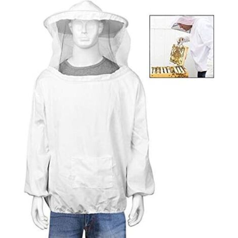 Costume Abeille Combinaison Protection Apiculture Cisixin - Blouse + Chapeau Anti-abeilles - Coton Résistant - Taille Adulte Universelle Tuta Per Apicoltore