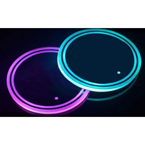 Multicolore LED Verres pour Boissons, LED d'alimentation Jetables Dessous-de-plat, Imperméable à l'eau Leuchtuntersetzer pour les Bouteilles, Dessous-de-plat Acrylique Environ pour les Fêtes de Mariag