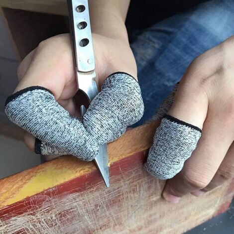 20 Pcs Doigtiers Protège-Doigts Bouts Des Doigts Coussin De Confort De Protection Doigt Orteil Pouce Manches De Lit Pour Le Travail De Cuisine Sculpture Doigtiers