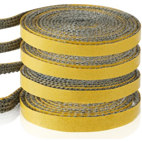 Joint Insert Cheminée, Joint de Poêle à Bois, Joints Tressé Auto-adhésive pour Poêle, Chaleur, Cheminée, Tube Poele, Porte de Four, Joint D'étanchéité Résistante à 550°C (3mm x 10mm x 3m) (1/5)