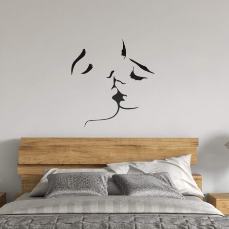 Autocollant mural 3D - Motif baiser - Décoration murale pour salon, chambre à coucher, canapé, arrière-plan TV (1/5)