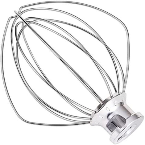 Fouet en acier inoxydable compatible avec robots pâtissiers KitchenAid, robuste et durable