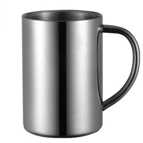 Mug en acier inoxydable 304 grand format, tasse résistante et réutilisable pour café et boissons chaudes