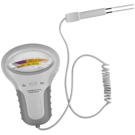 2 En 1 Digital PH metre Testeur de la qualité de l'Eau Chlormessgerät Wassertestgerät pour l'eau Potable, Piscine, Aquarium ou Piscines（Anglais）
