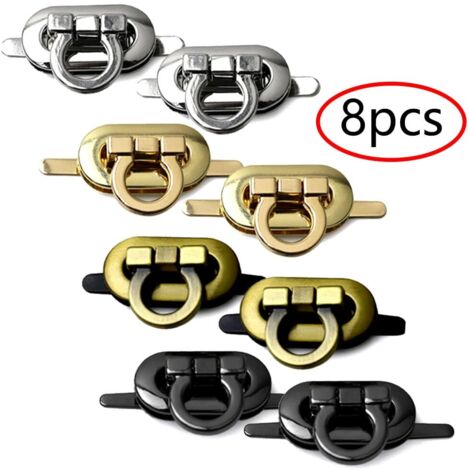 Dtoterul Lot de 8 fermoirs de poche en métal à visser pour sacs, sacs, accessoires de couture, fermeture à vis, porte-monnaie Dtoterul Lot de 8 fermoirs de poche en métal à visser pour sacs, sacs, accessoires de couture, fermeture à vis, porte-monnaie