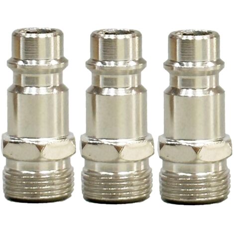 3 pièces 1/4 connecteur conique à air comprimé, embout fileté d'air comprimé pour le raccordement d'air comprimé