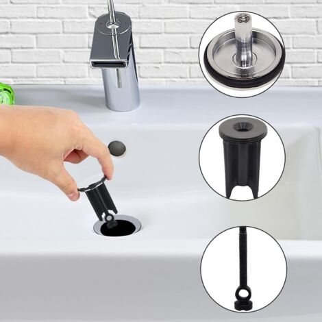 Lot De 6 Bouchons De Lavabo Pop-up En Caoutchouc Universels En Acier Inoxydable Pour évier De 26