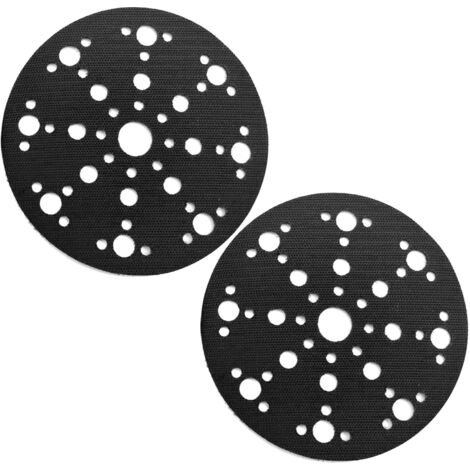 Lot de 2 patins de ponçage souples avec protection 150 mm 49 trous, disque de ponçage 150 mm pour protéger le plateau de ponçage Interface Pad Mirka Abranet 150 mm, Bosch, Dewalt