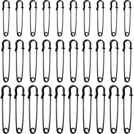 30 Pcs Epingles a Nourrice 5 cm/6,3cm/7cm, Grosse Epingle a Nourrice, Epingles a Nourrice Grande Taille pour Vêtements, Quilting, Artisanat, Breloques, Couvertures, Jupes, Châles, Echarpes (1/5)