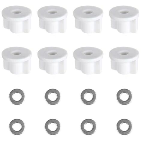 Lot de 8 rondelles de fixation pour abattant de WC - Fixation de rechange pour abattant de WC